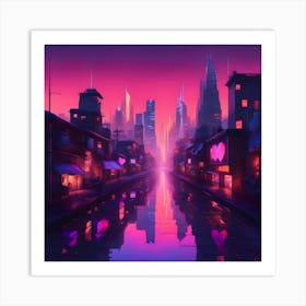 Cityscape Wallpaper Art Print