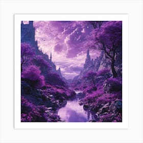 Purple River Art Print