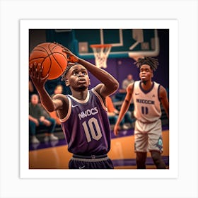 Basketball Player In Action 3 Art Print