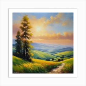 Sunset In The Countryside 6 Art Print