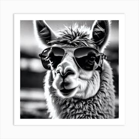 Llama In Sunglasses 4 Art Print