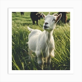 Goat In The Grass 4 Art Print