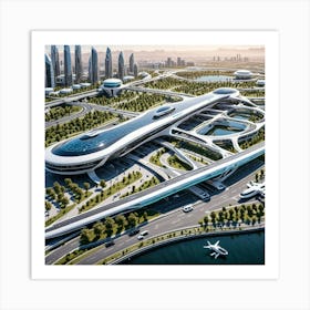 Futuristic Airport Art Print