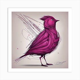 Bird In Purple Art Print