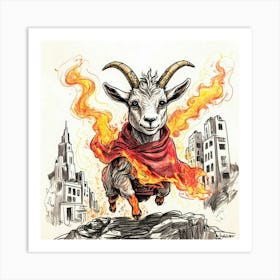 Goat With Horns 15 Art Print