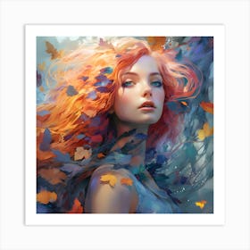 Autumn Girl Art Print