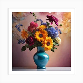 Vase Of Flowers 1 Art Print