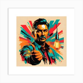 Edison AI image multi colour Art Print