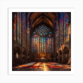 Cathedral Stained Glass Art Print