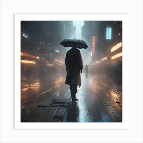Rainy City 1 Art Print