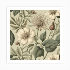 Floral Wallpaper Art Print