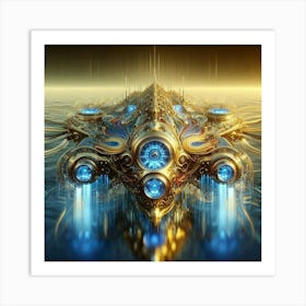 Futuristic Spaceship Art Print