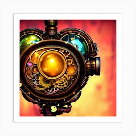 Steampunk Clock Art Print