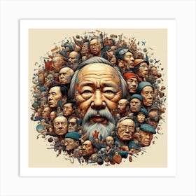 Portrait Of Asian Men Art Print