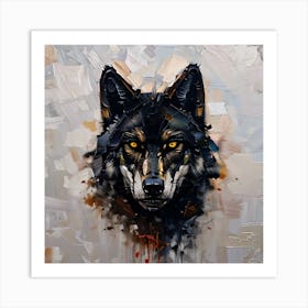 A Wolf head Painting Art Print