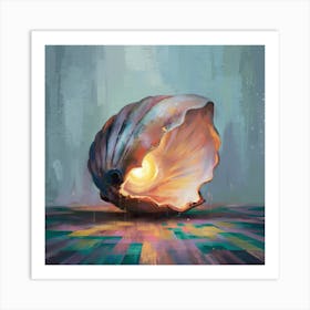 Shell With A Light Art Print