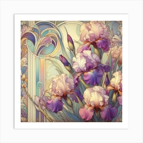 Deco Iris Art Print