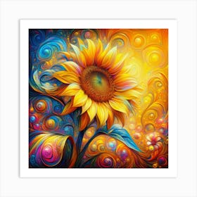 Sunflower Painting Art Print