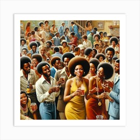 70's house party Art Print