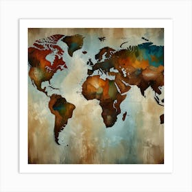 World Map 16 Art Print