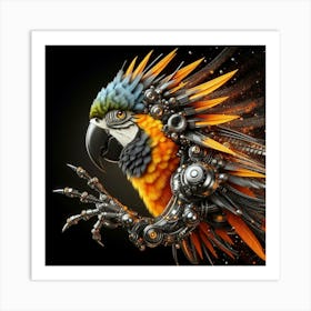 Robot Parrot Art Print