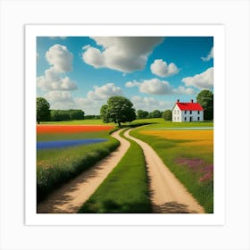 Garden Path To Home Art Print