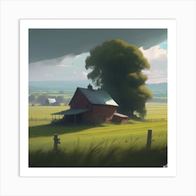 Farm In The Countryside 41 Art Print