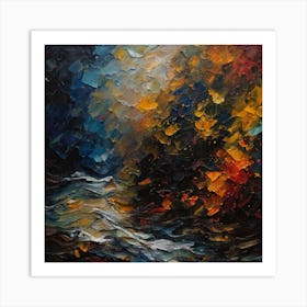 Rainy day Abstract Painting Art Print