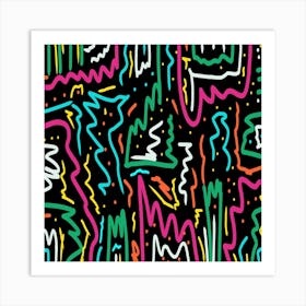 Neon Contrast Print Art Print