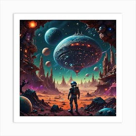 Space Landscape 2 Art Print