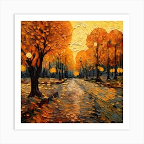 Autumn Road 1 Art Print