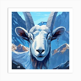 Goat In The Mountains Art Print