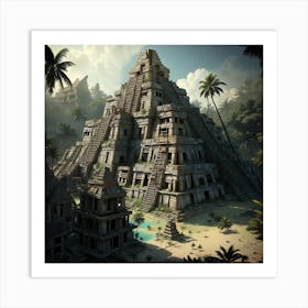 Aztec Pyramid Art Print