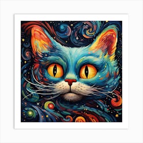 Galaxy Cat 1 Art Print