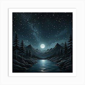 Night Landscape 8 Art Print