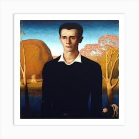 Man In Front Of A Tree Art Print