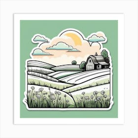 Farm In The Countryside 43 Art Print