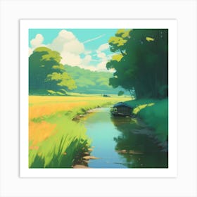 River In The Woods 5 Art Print