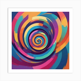 Abstract Spiral Painting 2 Art Print