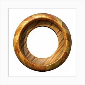 Wooden Circular Frame Art Print