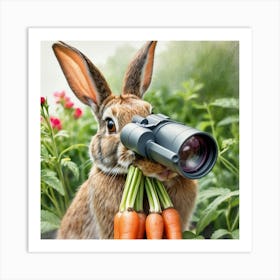 Rabbit With Binoculars 5 Art Print