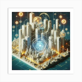 Futuristic City 12 Art Print