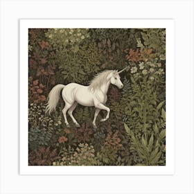 Unicorn In The Forest 13 Art Print