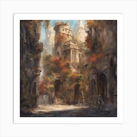 City In The Fall Art Print