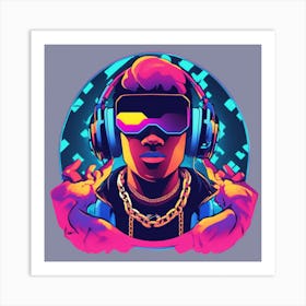 Dj neon fresh Art Print