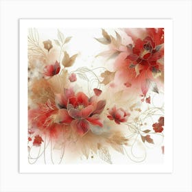 Red Flowers 4 Art Print