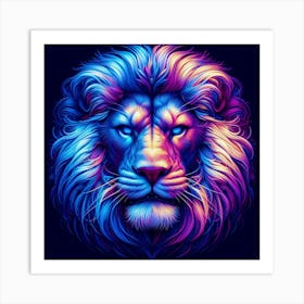 Dark Lion Art Print