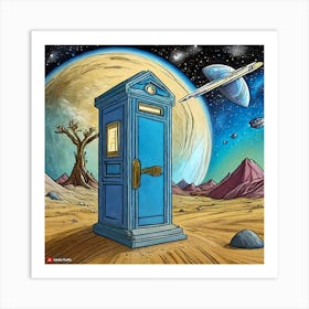 Firefly Police Box On Allien Planet 28895 Art Print