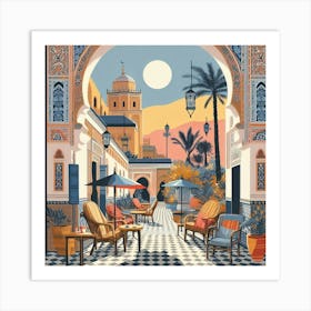 Moroccan Courtyard Art Print