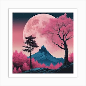 Pink Moon Art Print